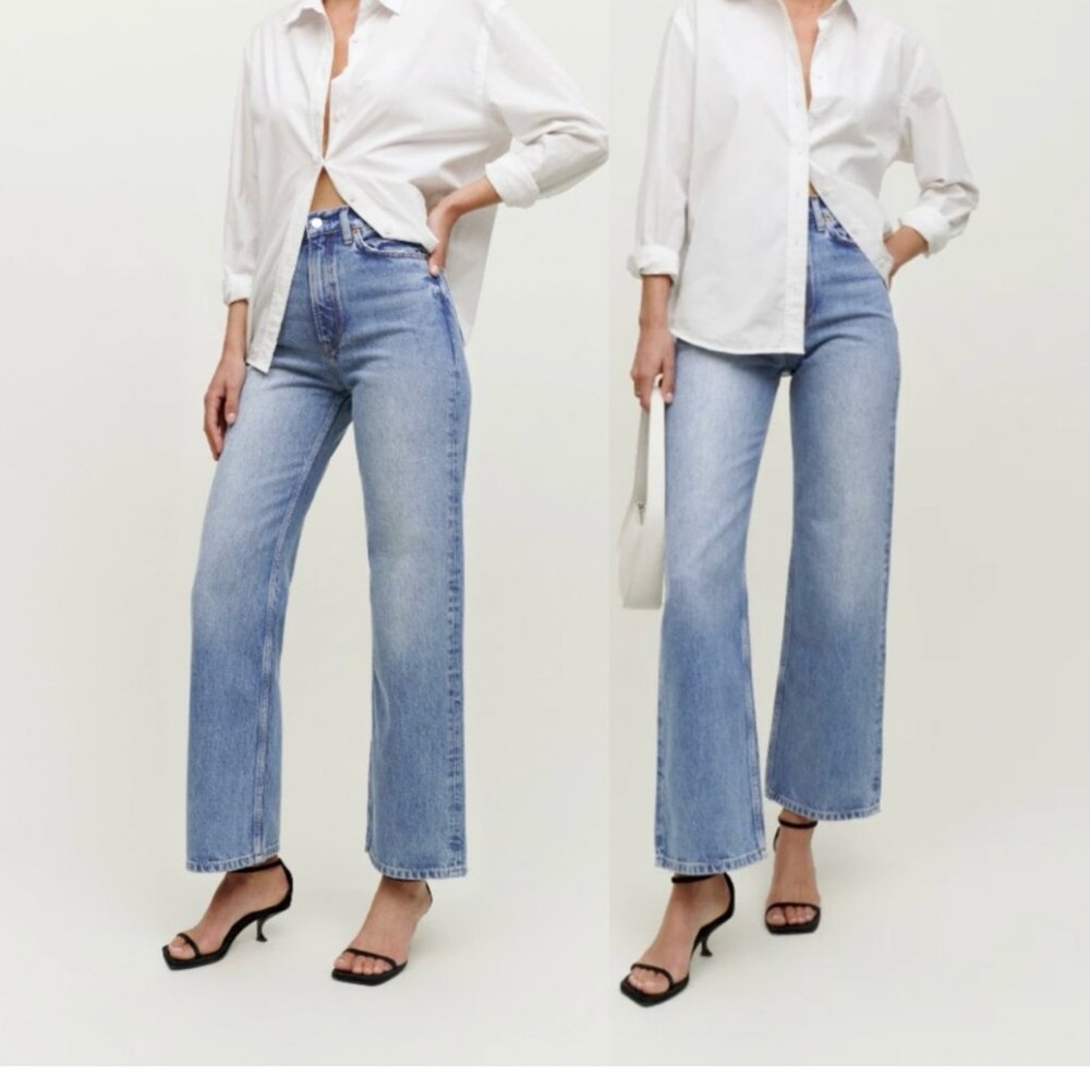 Reformation | Wilder High Rise Wide Leg
Cropped Jeans - Dillon Wash